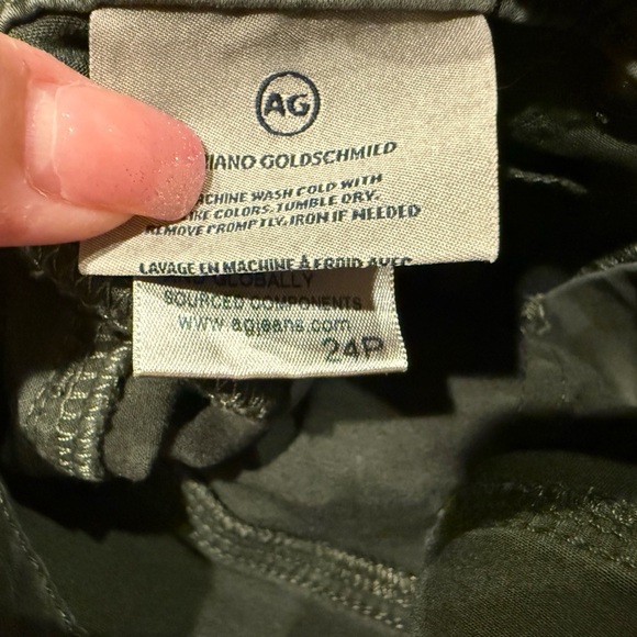 AG Adriano Goldschmied Abbey Jeans Womens Green Mid Rise Ankle Super Skinny 24P - Picture 4 of 4